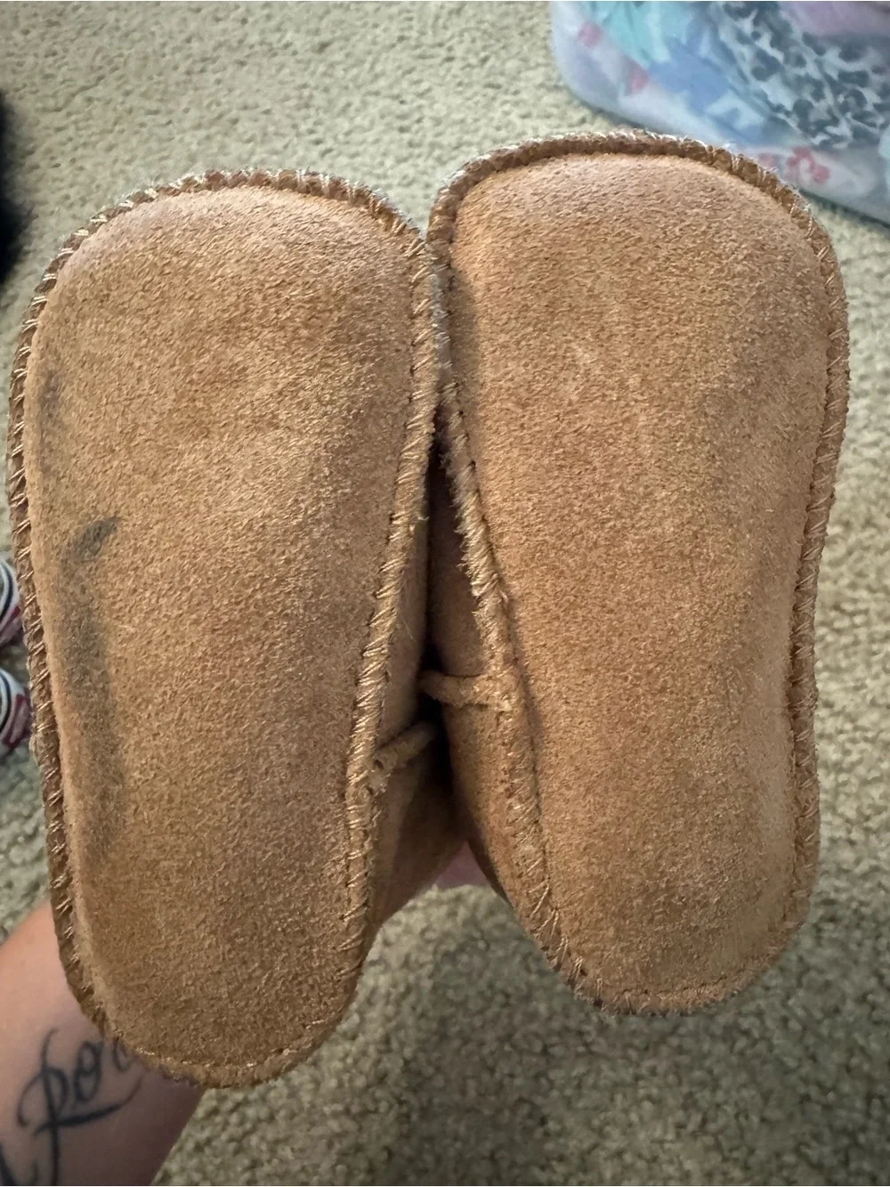 UGG Baby Chestnut Suede Booties